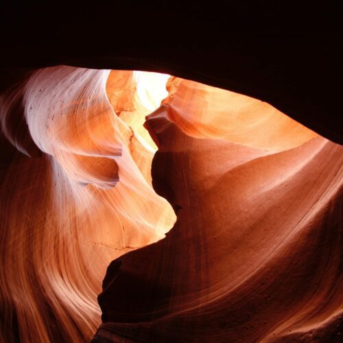 Sandstone formations in Antelope Canyon
